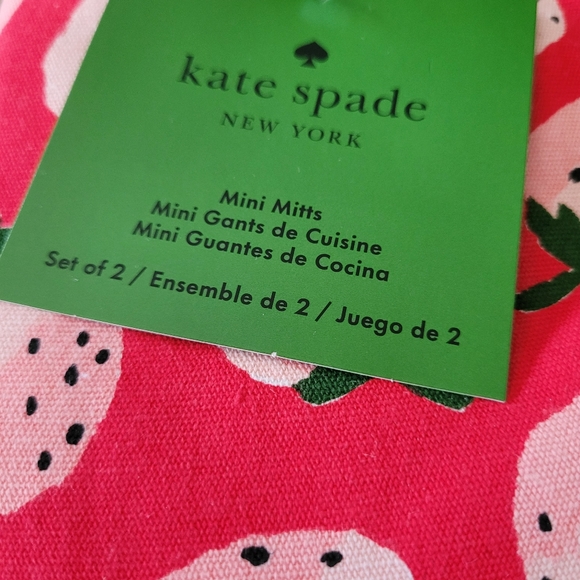 Kate Spade Kids Strawberry Oven Mitts - Red and Pink - Picture 6 of 6